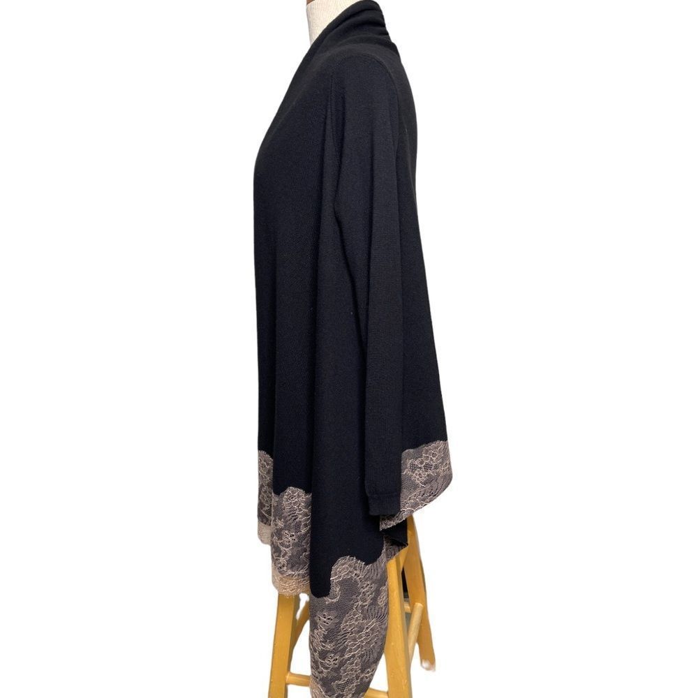 Valentino Lace Trim Shawl Cardigan Size Medium - Picture 9 of 11